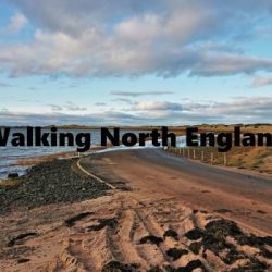 Holy Island causeway end - Walking North England
